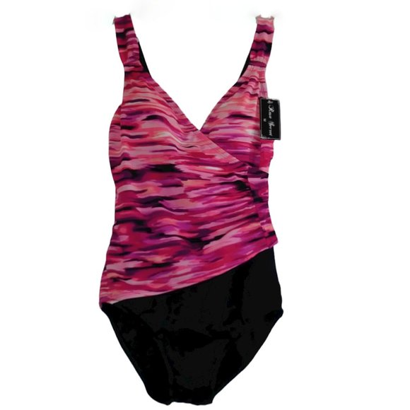Rosa Secret Swimsuit,  Color black, and pink, Size M. - Picture 1 of 6